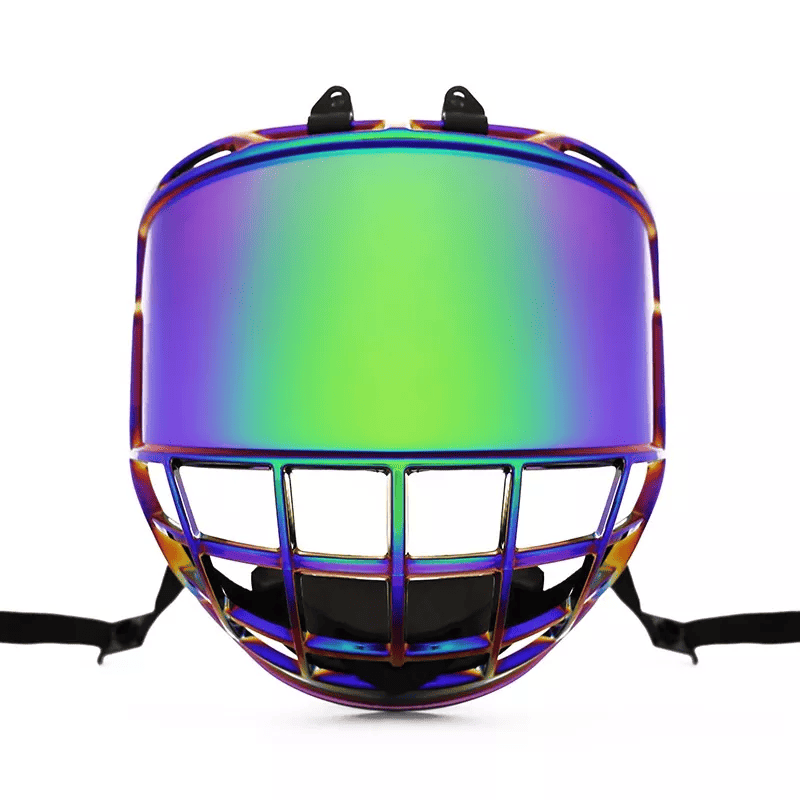 Anti-Fog Chrome ອາວຸໂສ Ice Hockey Cage Bubble Visor